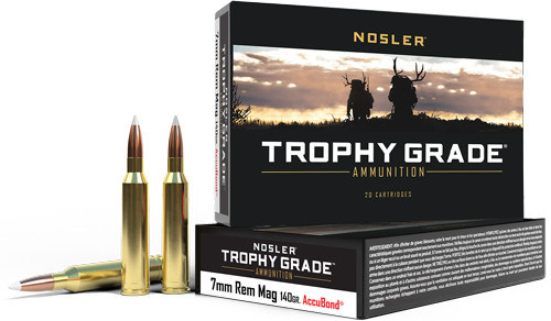 Nosler 7mm RUM Trophy Grade AccuBond 140gr PolyTip Ammo