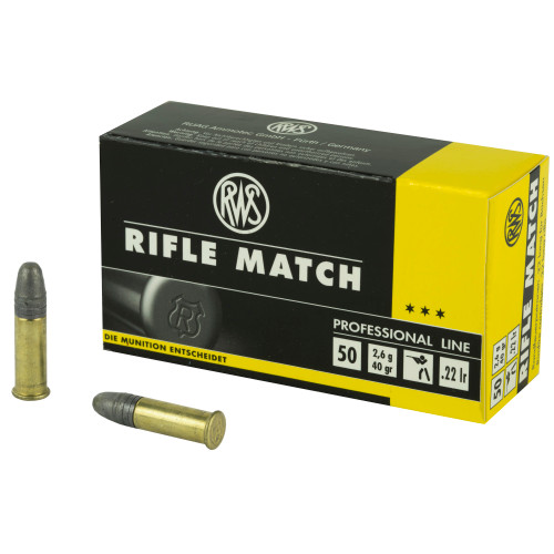 RWS .22 Long Rifle Rifle Match 40gr Solid Ammo