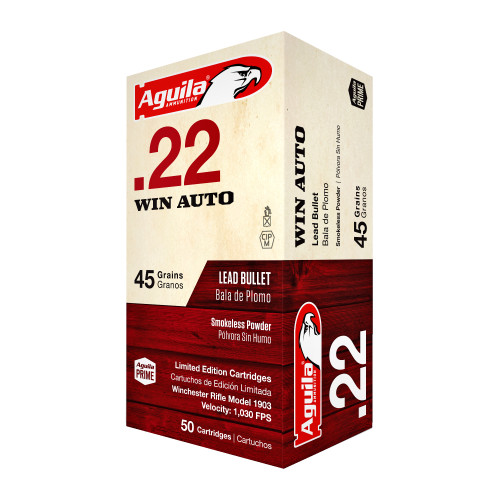 Aguila 1B220504 Target & Range Rimfire 22 Win 45 gr Lead Round Nose (LRN) 50 Per Box/ 100 Cs