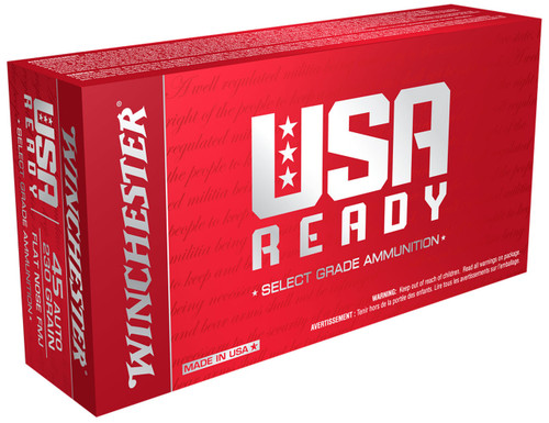 Winchester Ammo RED45 USA Ready 45 ACP 230 gr Full Metal Jacket Flat Nose (FMJFN)