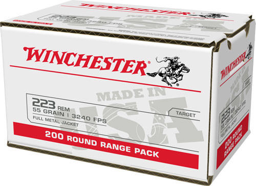 Winchester USA Rifle Ammo 223 Rem. 55 gr. FMJ 200 rd.
