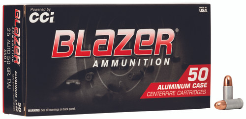 Blazer .25 ACP Aluminum 50gr TMC Ammo