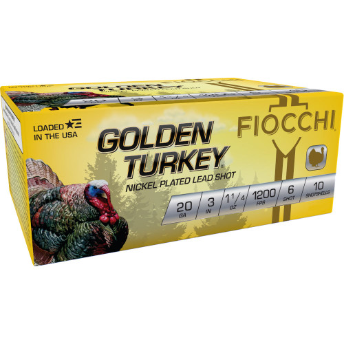 Fiocchi Golden Turkey Hunting 20 Gauge 3 in 1-1/4 oz #6