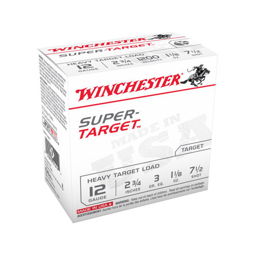 Winchester Super Target Heavy Load 12 Gauge 2.75'' 1 1/8 oz #7.5 Shot - 250 Rounds