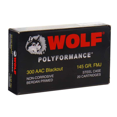 Wolf 300 AAC Blackout Polyformance 145gr FMJ bullets