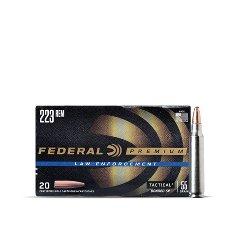 Federal .223 Remington Premium Tactical 55gr Bonded SP Ammo