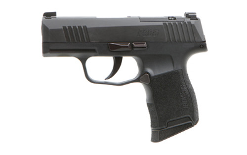 Sig Sauer, P365, Striker Fired, Semi-automatic, Polymer Frame Pistol, Sub-Compact, 9MM, 3.1" Barrel, Nitron Finish, Black, XRAY3 Day/Night Sights, 2 Magazines, 1 Flush Fit 10 Round Magazine and 1 Extended 10 Round Magazine