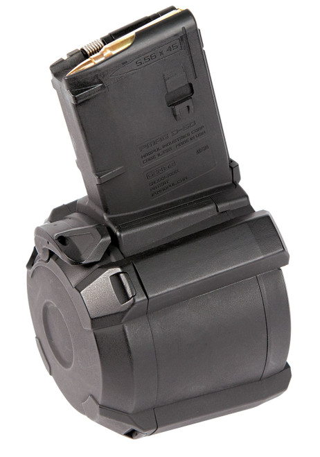 Magpul MAG576-BLK PMAG GEN M3 60rd Drum 223 Rem/5.56x45mm NATO Fits AR-15/M16/M4 Black Polymer