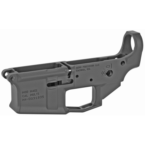 Aero Precision, M4E1, Semi-automatic; Stripped Lower Receiver, 223 Remington/556NATO, Anodized Finish, Black