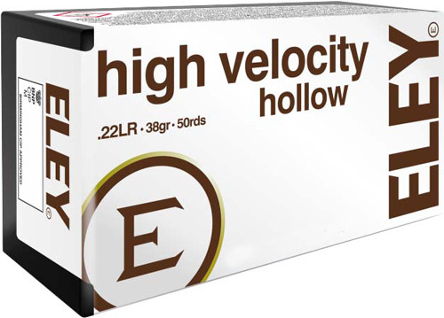 Eley .22 LR High Velocity Hollow 38gr Lead HP Ammo
