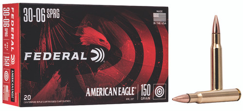 Federal .30-06 Springfield American Eagle 150gr FMJ BT Ammo