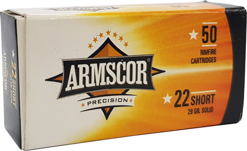 Armscor .22 Short  29gr Lead Solid Point Ammo