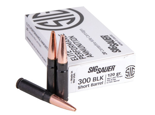 Sig Sauer .300 AAC Blackout Elite Performance 120gr Copper Solid Ammo