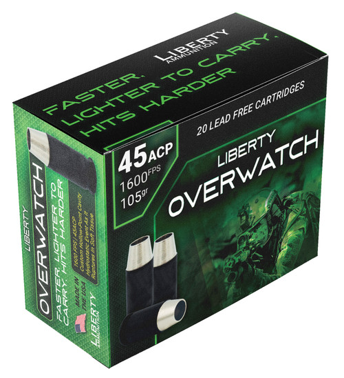 Liberty Ammunition .45 ACP OverWatch 105gr HP Ammo