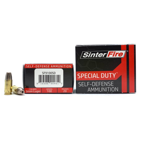 SinterFire 9mm Special Duty 100gr HP Ammo