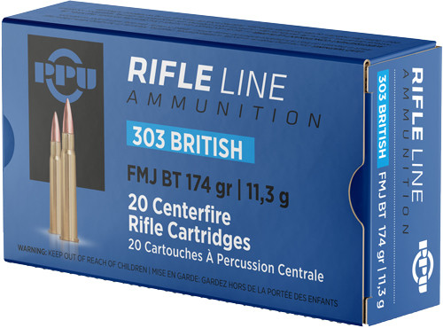 PPU .303 British 174gr FMJ BT Ammunition