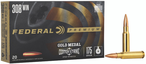 Federal .308 Win Gold Medal 175gr Open Tip Match Ammo