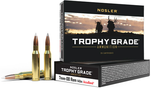 Nosler 7mm-08 Remington Trophy Grade 140gr AccuBond Ammo