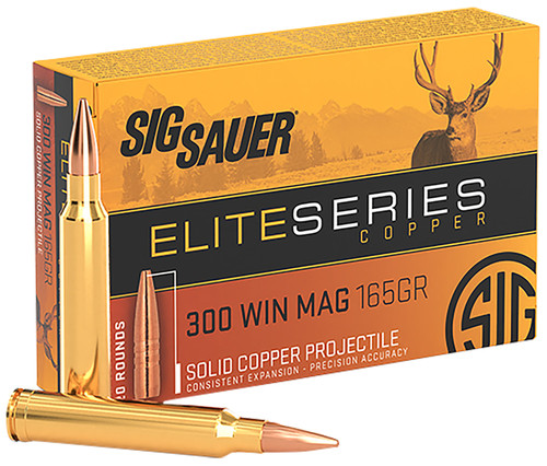 Sig Sauer .300 Winchester Mag Elite 165gr Copper Solid Ammo
