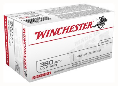 Winchester .380 ACP USA 95gr FMJ FN Ammo