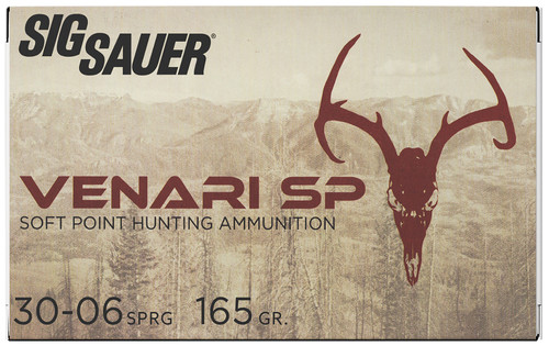 Sig Sauer V3006SP16520 Venari Soft Point 165 Grain .30-06 Springfield 2900 fps