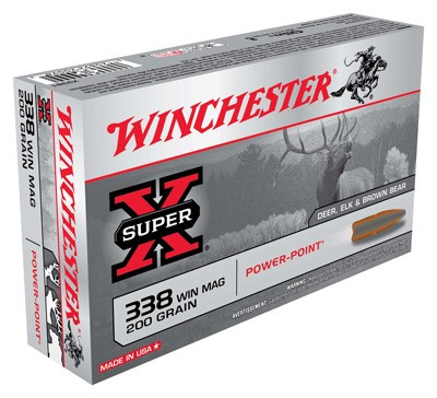 Winchester .338 Win Mag Super-X  200gr Power-Point Ammo
