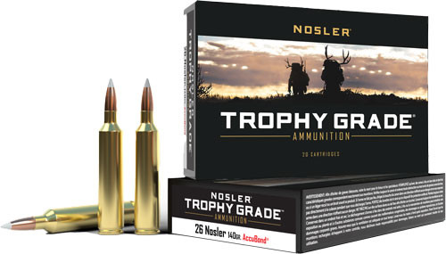 Nosler 60014 Trophy Grade Nosler AccuBond 140 Grain .26 Nosler 3300 fps