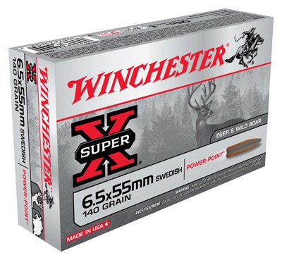 Winchester 6.5x55mm Swedish Super-X 140gr Power-Point Ammo