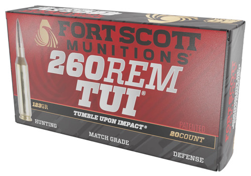 Fort Scott Munitions .260 Remington TUI 123gr Solid Copper Spun Ammo