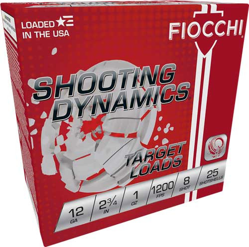 Fiocchi Shooting Dynamics 12 Gauge 2.75" 1 oz #8 Shot Fiocchi Shooting Dynamics 12 Gauge 2.75" 1 oz #8 Shot
