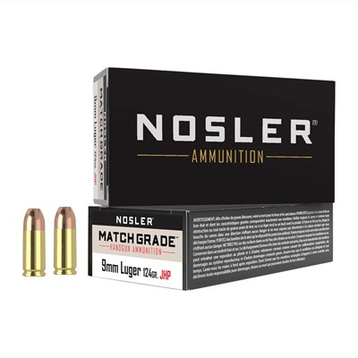 Nosler 51054 Assured Stopping Power Jacketed Hollow Point 124 Grain 9mm Luger/Parabellum 1150 fps