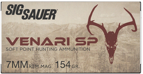 Sig Sauer 7mm Remington Mag Venari 154gr SP Ammo