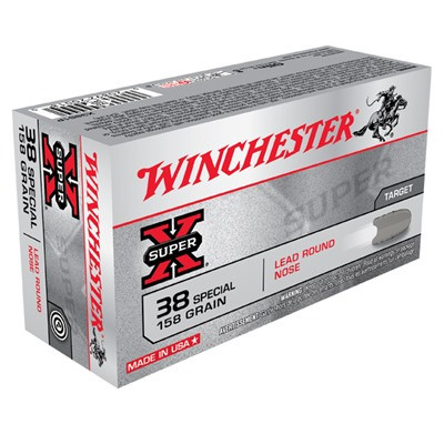 Winchester X38S1P Super X Lead Round Nose 158 Grain .38 Special 755 fps
