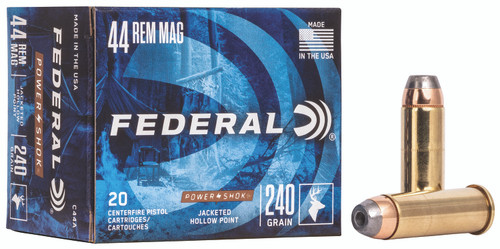 Federal C44A Power-Shok Jacketed Hollow Point 240 Grain .44 Magnum 1230 fps