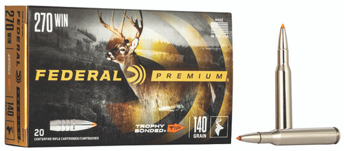 Federal .270 Winchester 140gr Trophy Bonded Tip Ammo