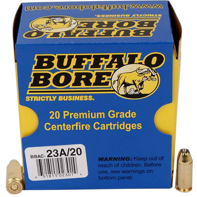 Buffalo Bore Ammunition 23A20 Heavy Strictly Business 40 S&W +P 155 gr Jacketed Hollow Point (JHP) 20 Per Box/ 12 Cs