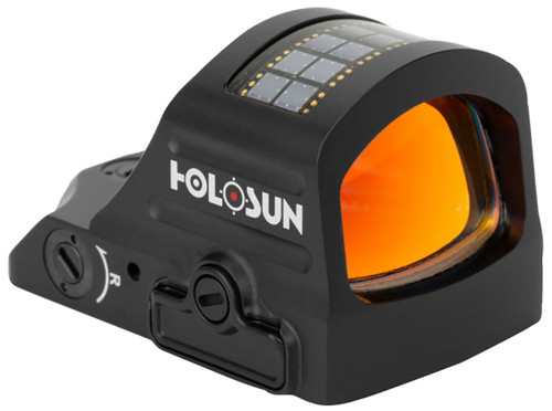 Holosun Technologies, 407C-X2, Red Dot, 2 MOA, Black, Side Battery, Solar Failsafe, Mount Not Included