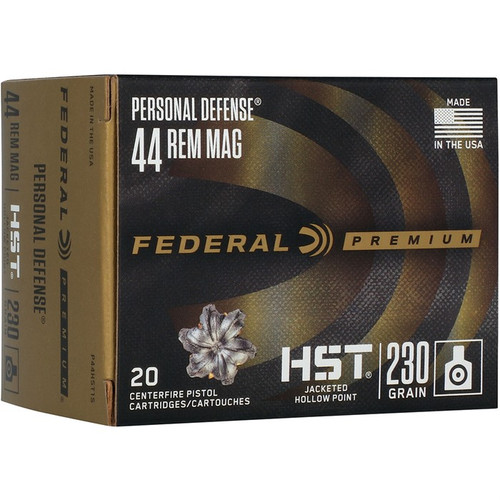 FEDERAL .44 Magnum PERSONAL DEFENSE HST 230gr JHP Ammo