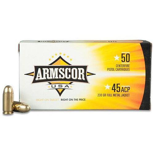 Armscor 45 ACP 230gr FMJ  Pistol Ammunition 100ct - NO CC FEE