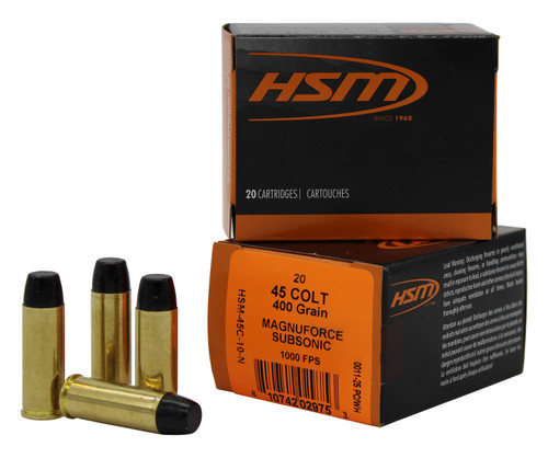 HSM .45 Long Colt  400gr Solid Ammo