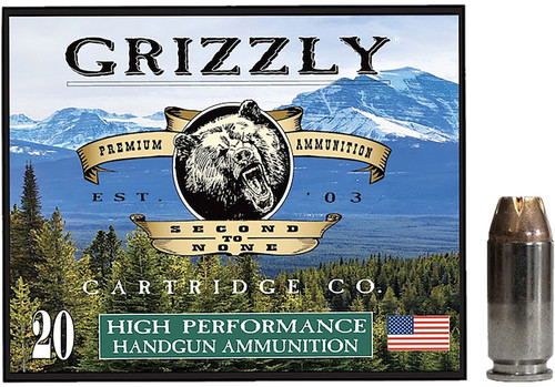 Grizzly Cartridge .40 S&W Hollow Point 180gr JHP Ammo