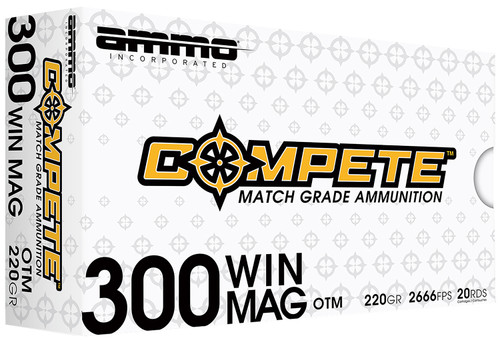 Ammo Inc .300 Winchester Mag Match 190gr BTHP Ammo
