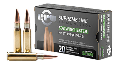 Prvi Partizan .308 Win / 7.62x51mm Supreme Line 168gr BTHP Ammo