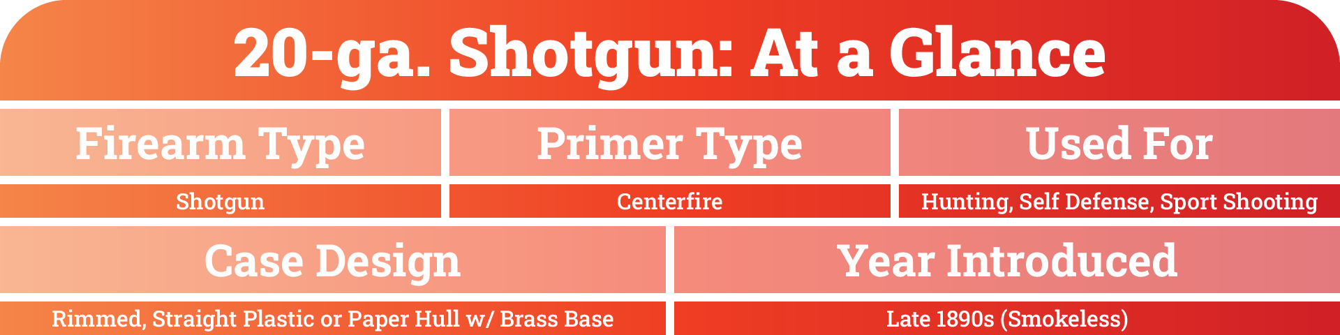 20 Gauge Shotgun Shells Overview