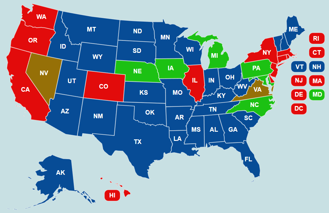 USA Background Check Map