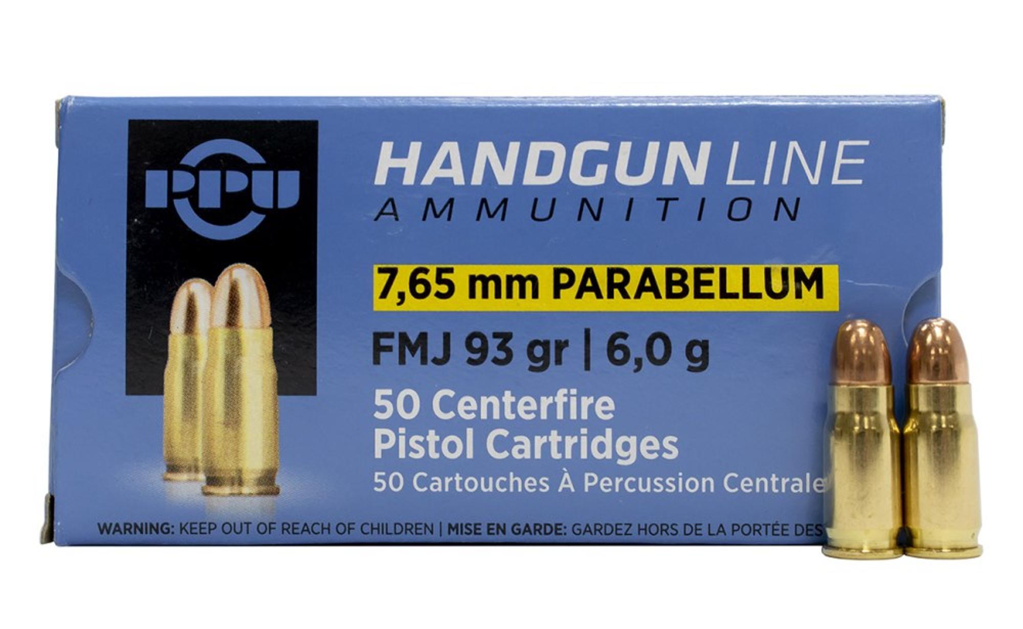 9mm Parabellum Bullet act Ⅰ,Ⅱ,Ⅲ PPU 7.65×21mm Parabellum 93gr FMJ Ammo