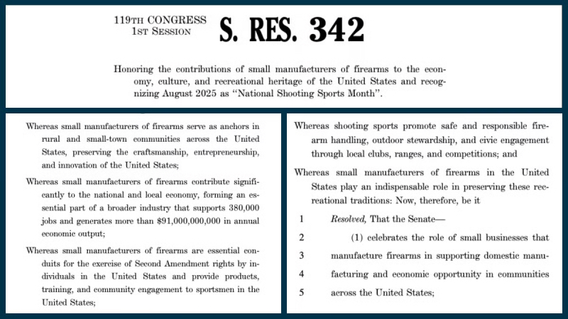 Congressional Resolution Seeks to Establish August 2025 as National Shooting Sports Month