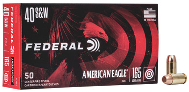 eral AE40R3 American Eagle 40 S&W 165 Gr Full Metal Jacket (FMJ) Ammo