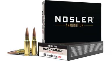 ler 44501 Match Grade 6.5 Grendel 123 Gr Hollow Point Boat Tail (HPBT) Ammo