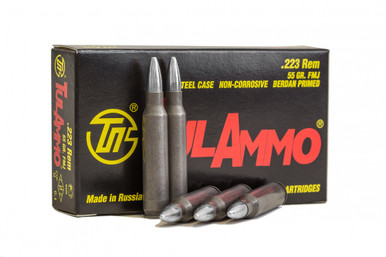 ammo Steel Case Rifle 223 Rem. 55 Gr. FMJ 20 Rd. Ammo